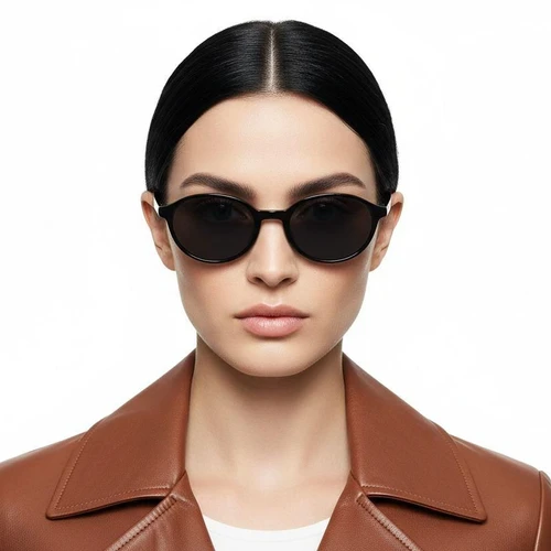 Gafas de sol ovaladas TR90 negras #BS0824-0246