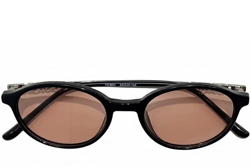 Lunettes de soleil ovales noires TR90 #BS0824-0247