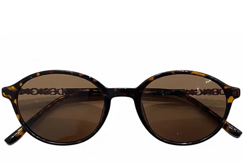 Lunettes de soleil ovales écaille de tortue TR90 #BS0824-0249