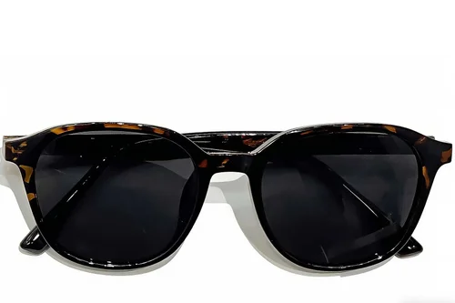 Lunettes de soleil rectangulaires écaille de tortue TR90 #BS0824-0252