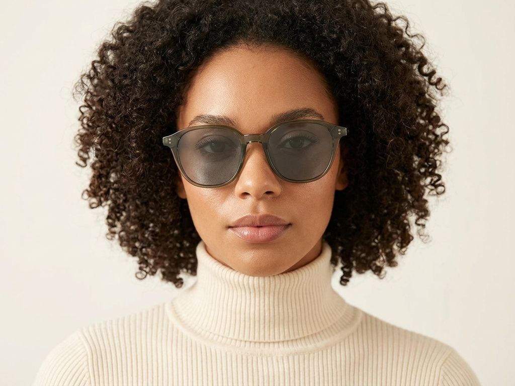 Rectangular Green TR90 Sunglasses #BS0824-0253