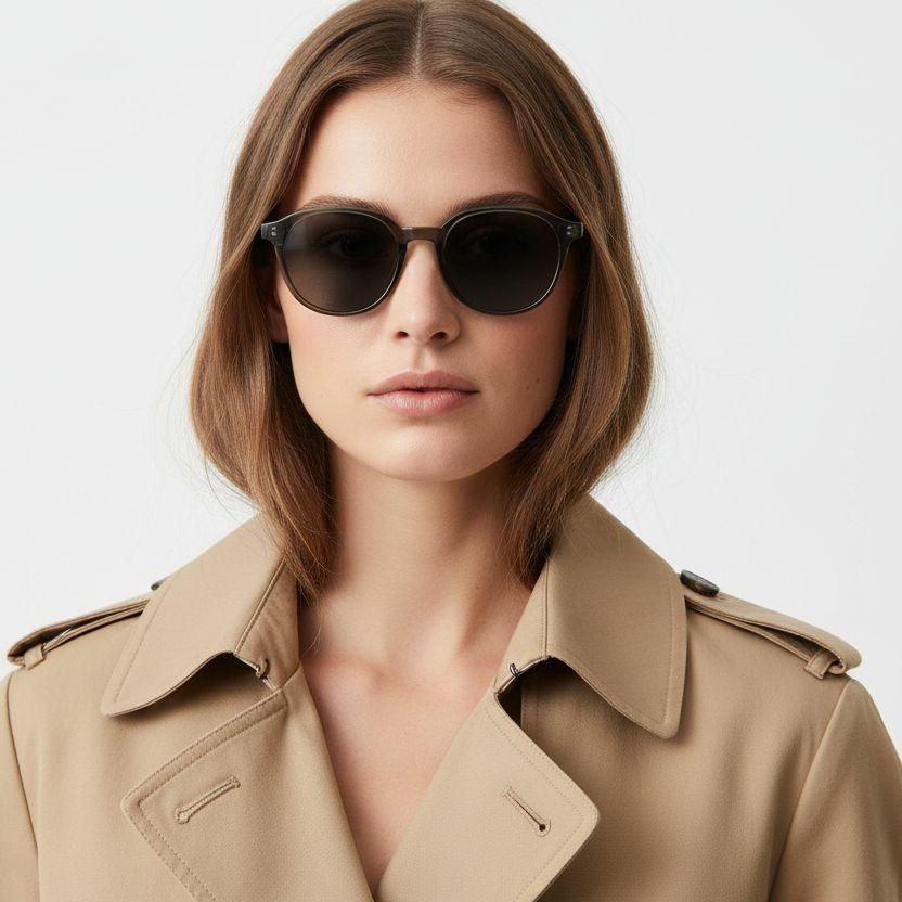 Rectangular Green TR90 Sunglasses #BS0824-0253