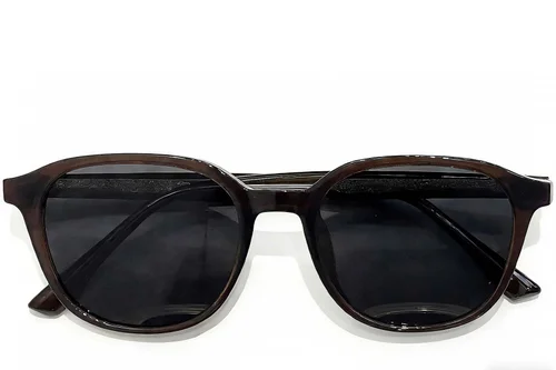 Lunettes de soleil rectangulaires marron TR90 #BS0824-0254