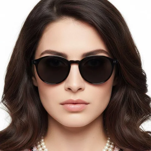 Lunettes de soleil rectangulaires grises TR90 #BS0824-0255