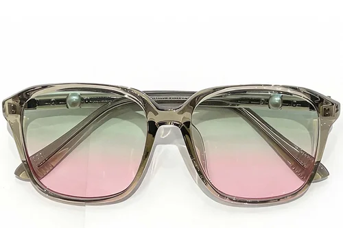 Lunettes de soleil rectangulaires marron TR90 #BS0824-0259