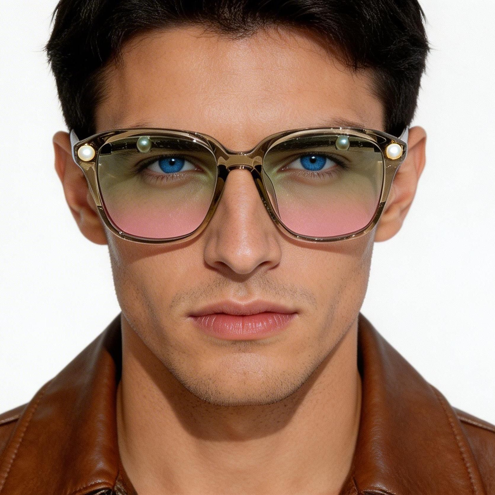 Rectangular Brown TR90 Sunglasses #BS0824-0259