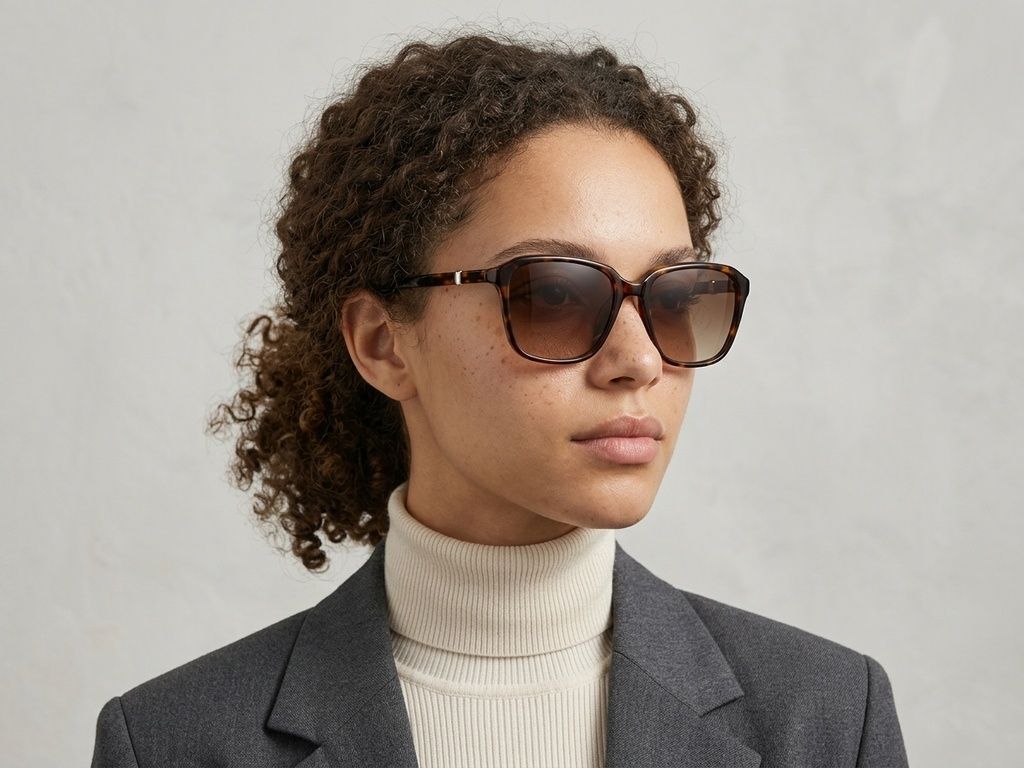 Rectangular Tortoiseshell TR90 Sunglasses #BS0824-0261