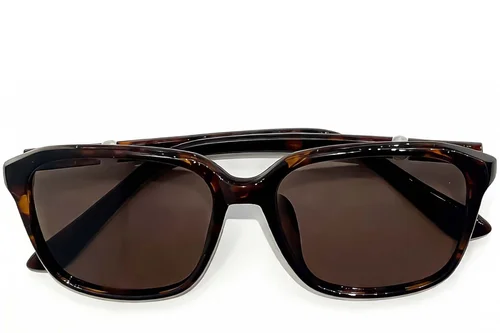 Lunettes de soleil rectangulaires écaille de tortue TR90 #BS0824-0261