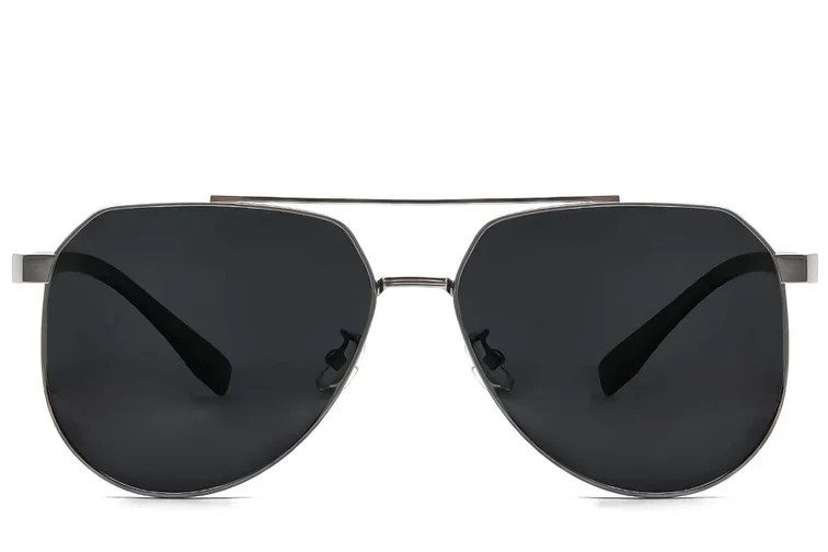 Aviator Grey Metal Sunglasses #BS0824-0262