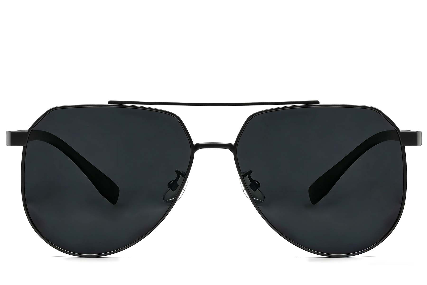 Aviator Black Metal Sunglasses #BS0824-0263