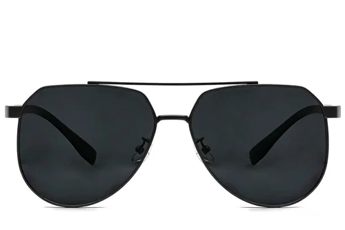 Lunettes de soleil aviateur en métal noir #BS0824-0263