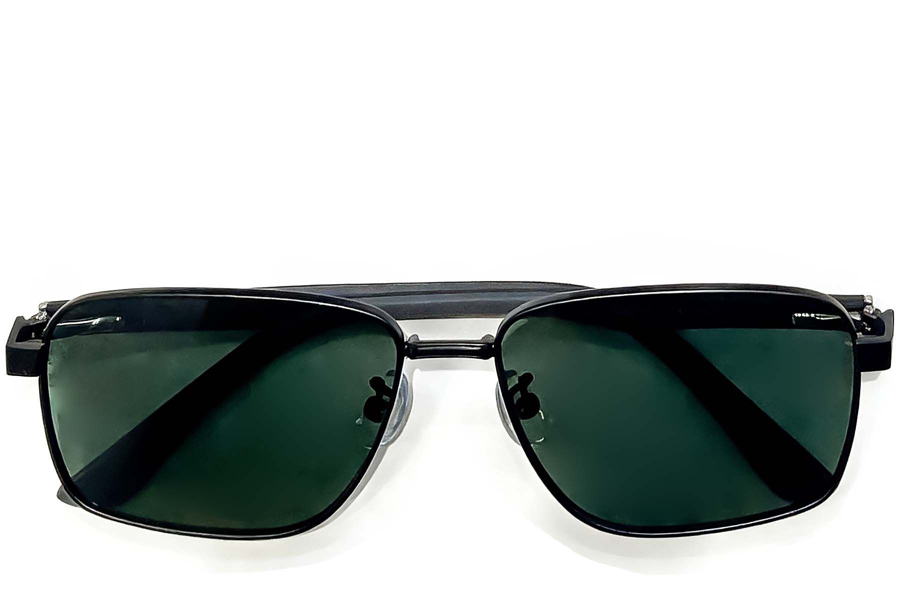 Gafas de sol rectangulares de metal negro #BS0824-0269