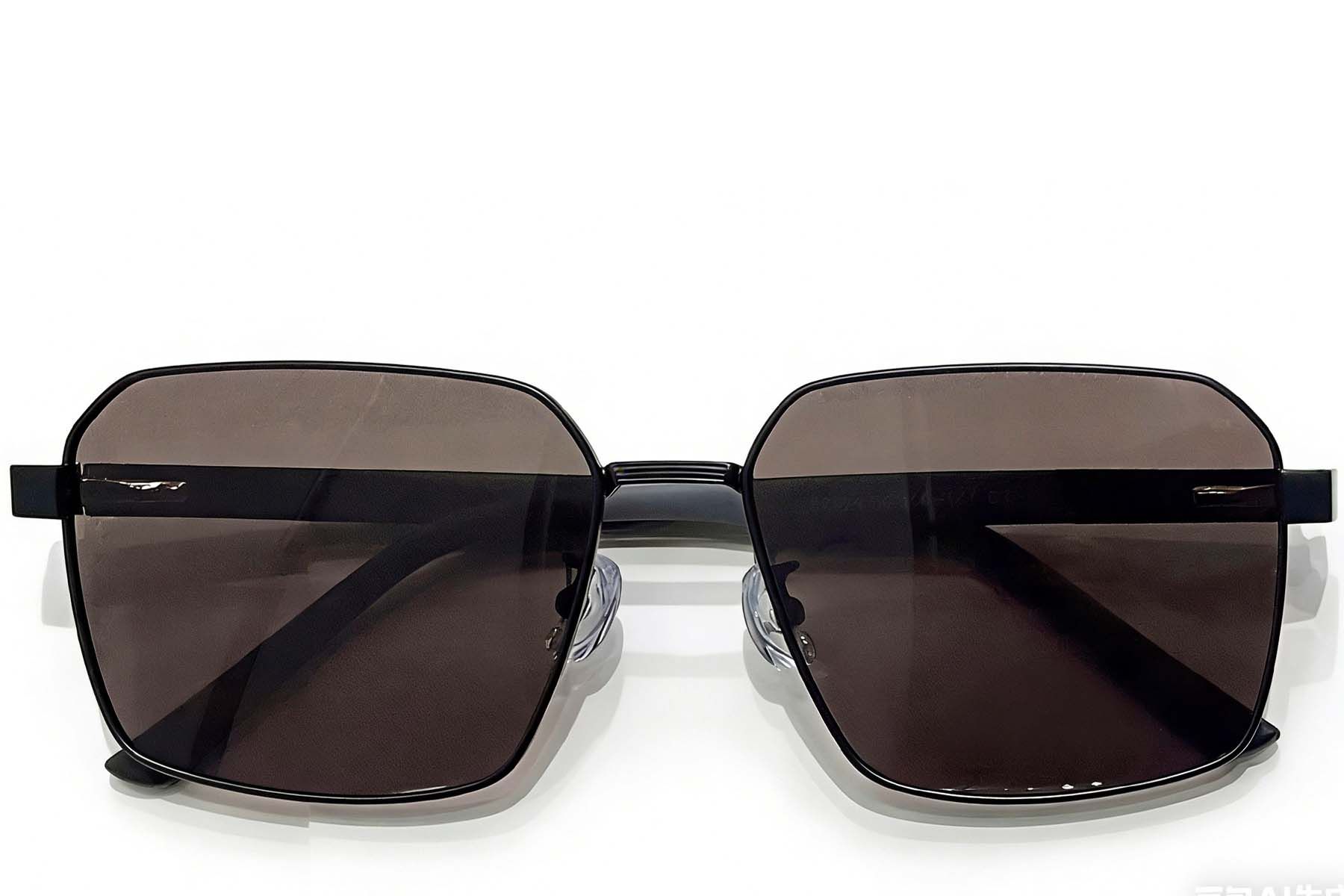 Geometric Black Metal Sunglasses #BS0824-0274
