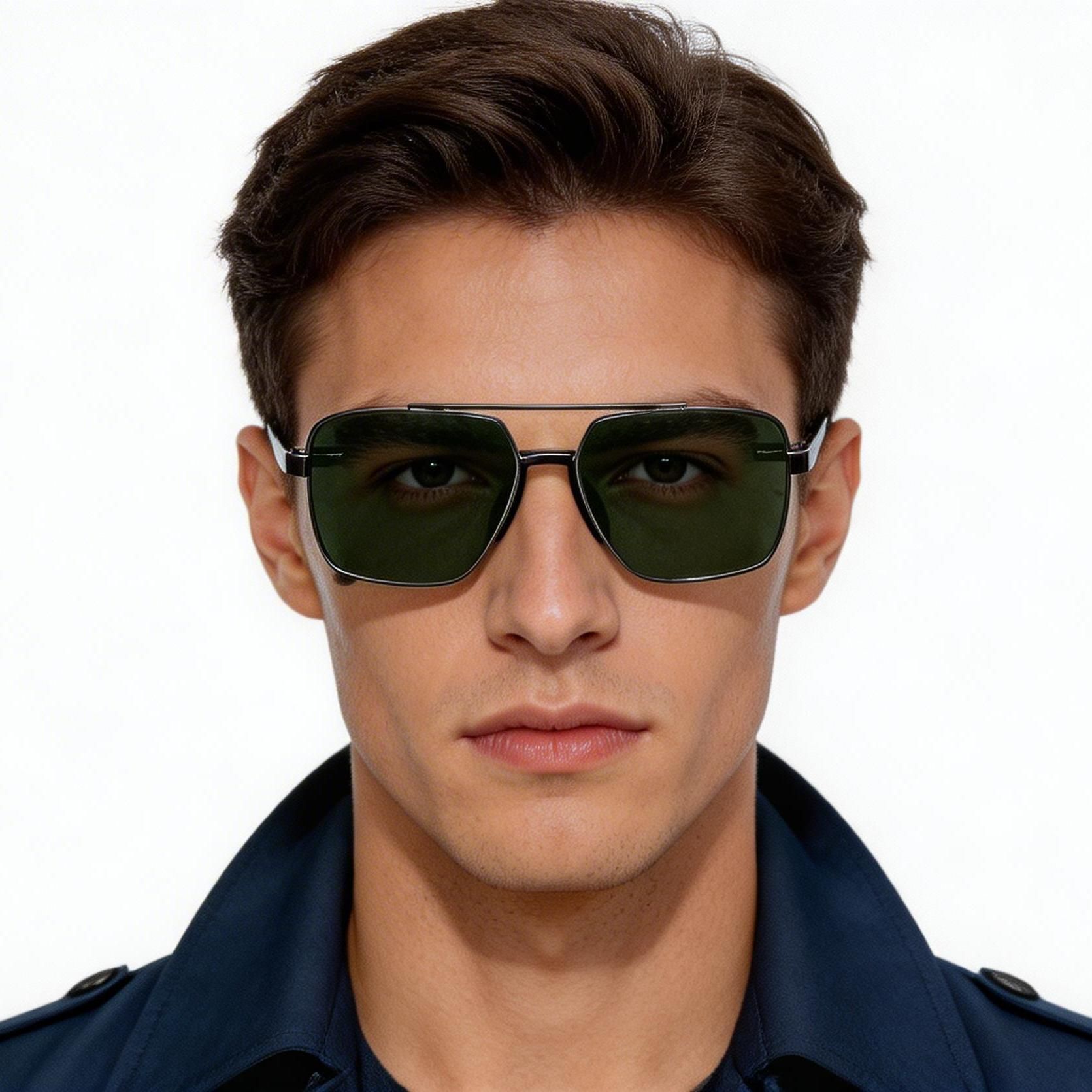 Aviator Grey Metal Sunglasses #BS0824-0296