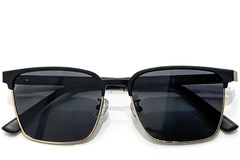 Halbrandlose Sonnenbrille aus goldenem Metall #BS0824-0299