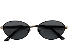 Gafas de sol ovaladas de metal negro #BS0824-0309