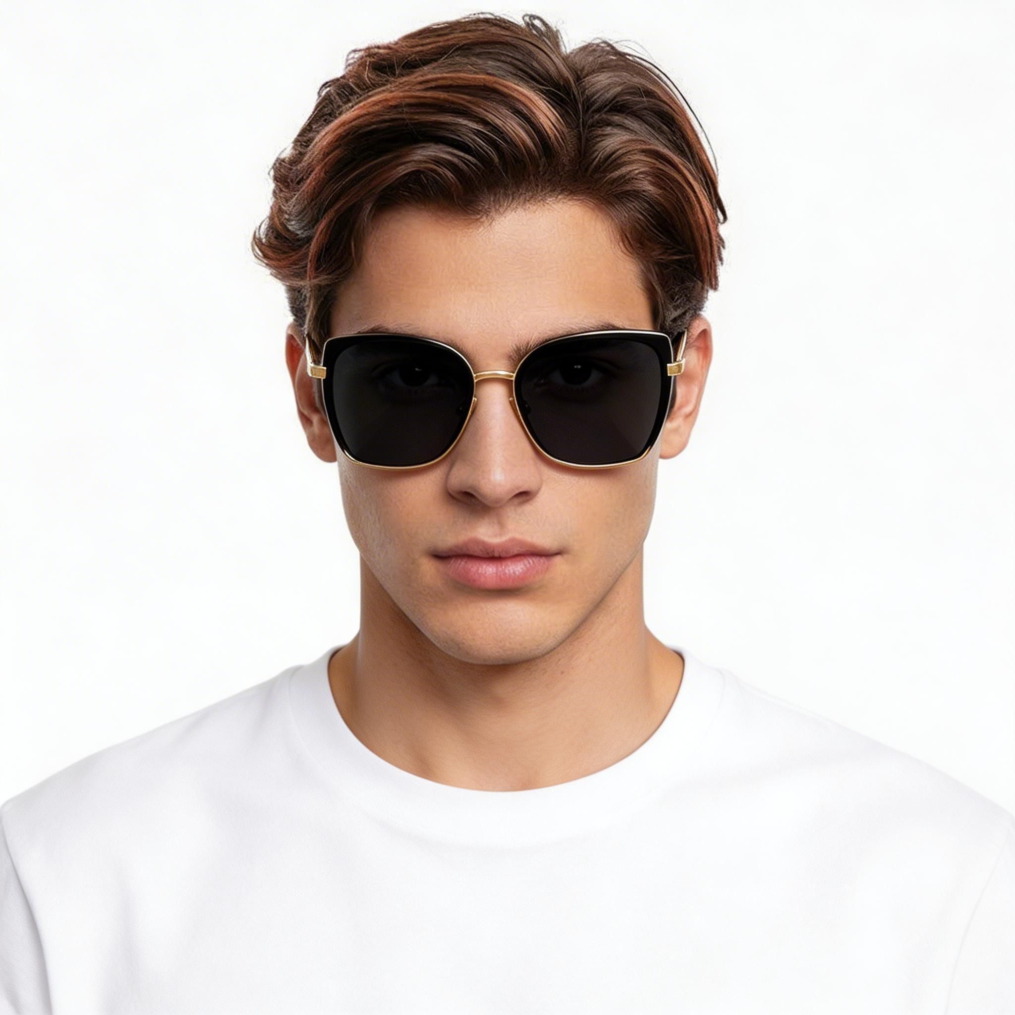 Rectangular Black TR90 Sunglasses #BS0824-0312