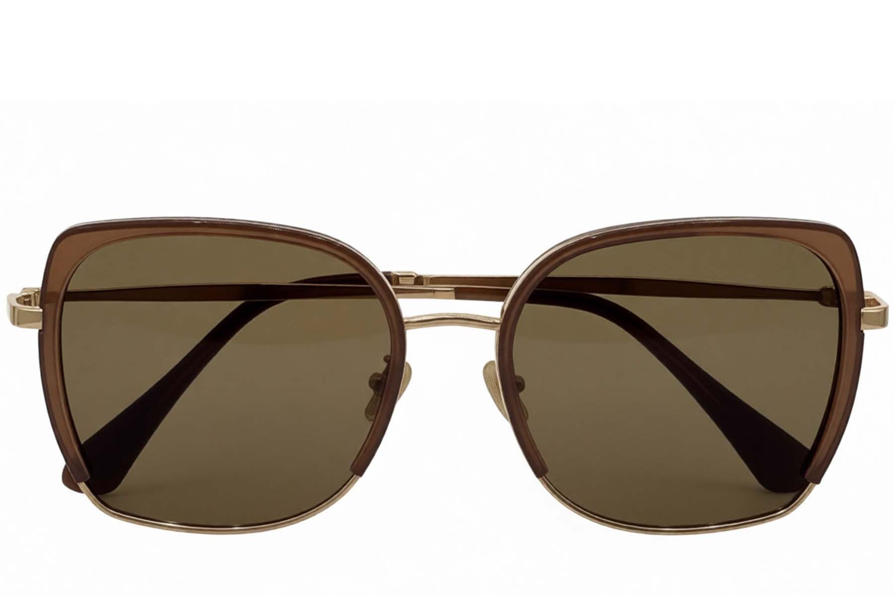 Rectangular Brown TR90 Sunglasses #BS0824-0314