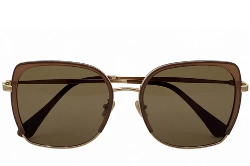 Lunettes de soleil rectangulaires marron TR90 #BS0824-0314