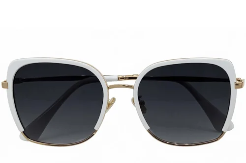 Lunettes de soleil rectangulaires blanches TR90 #BS0824-0315