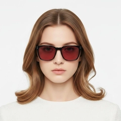 Lunettes de soleil rectangulaires noires TR90 #BS0824-0319