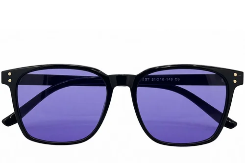 Lunettes de soleil rectangulaires noires TR90 #BS0824-0321