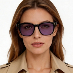 Rectangular Black TR90 Sunglasses #BS0824-0321