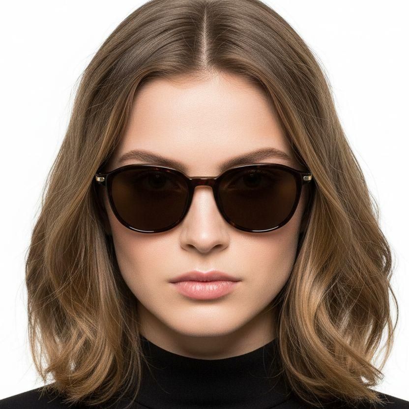 Gafas de sol rectangulares TR90 con montura carey #BS0824-0329