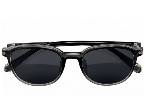 Lunettes de soleil rectangulaires grises TR90 #BS0824-0330