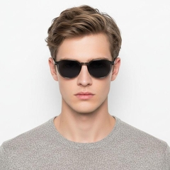 Gafas de sol rectangulares grises TR90 #BS0824-0330