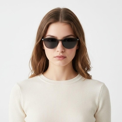 Gafas de sol rectangulares grises TR90 #BS0824-0330