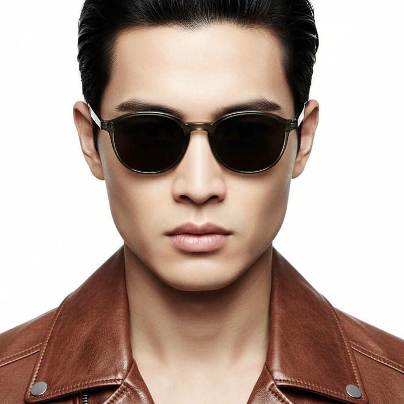 Rectangular Green TR90 Sunglasses #BS0824-0332