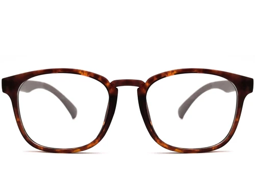 Rectangular Tortoiseshell TR90 Glasses #BS1013-0003