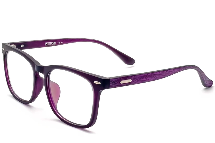 Rectangular Purple TR90 Glasses #BS1013-0005