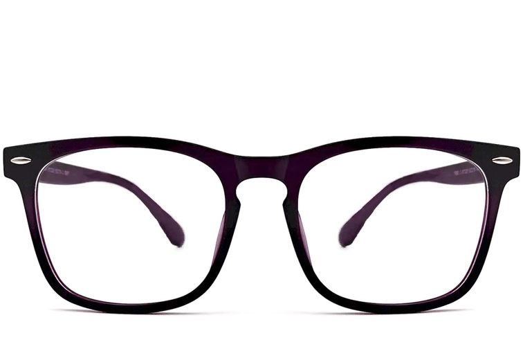Rectangular Purple TR90 Glasses #BS1013-0005