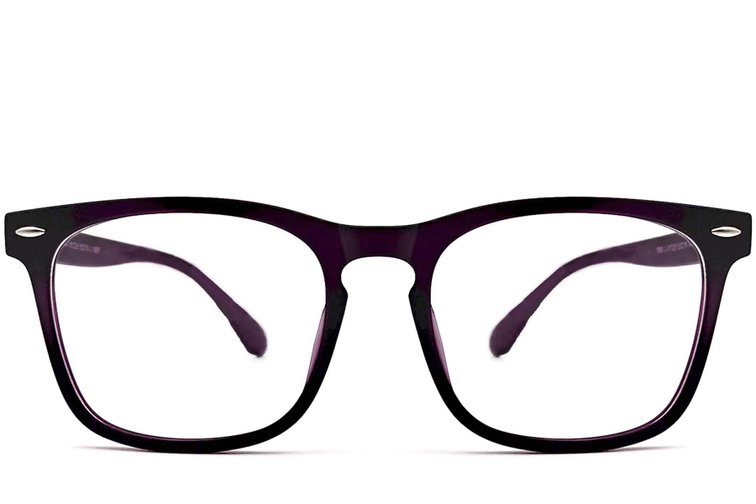 Rectangular Purple TR90 Glasses #BS1013-0005
