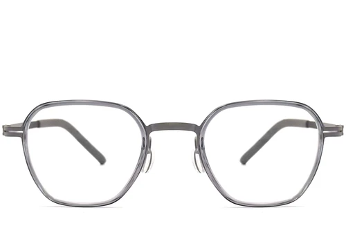 Geometric Grey Titanium Glasses #BS1013-0008