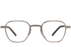 Geometric Brown Titanium Glasses #BS1013-0010