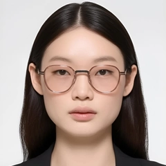 Geometric Brown Titanium Glasses #BS1013-0010