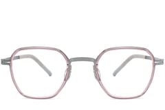 Gafas geométricas de titanio rosa #BS1013-0011