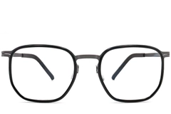 Gafas geométricas de titanio negro #BS1013-0017