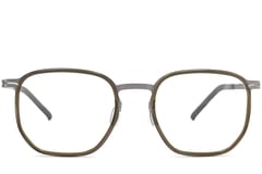 Gafas geométricas de titanio verde #BS1013-0018