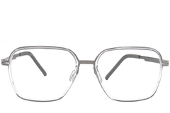 Gafas rectangulares de titanio gris #BS1013-0021