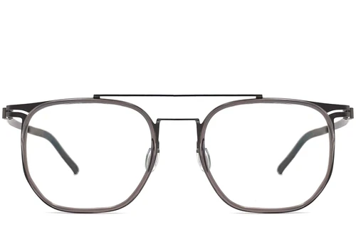Pilotenbrille aus grauem Titan #BS1013-0024