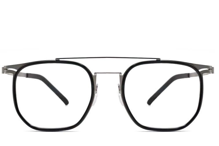 Aviator Black Titanium Glasses #BS1013-0026