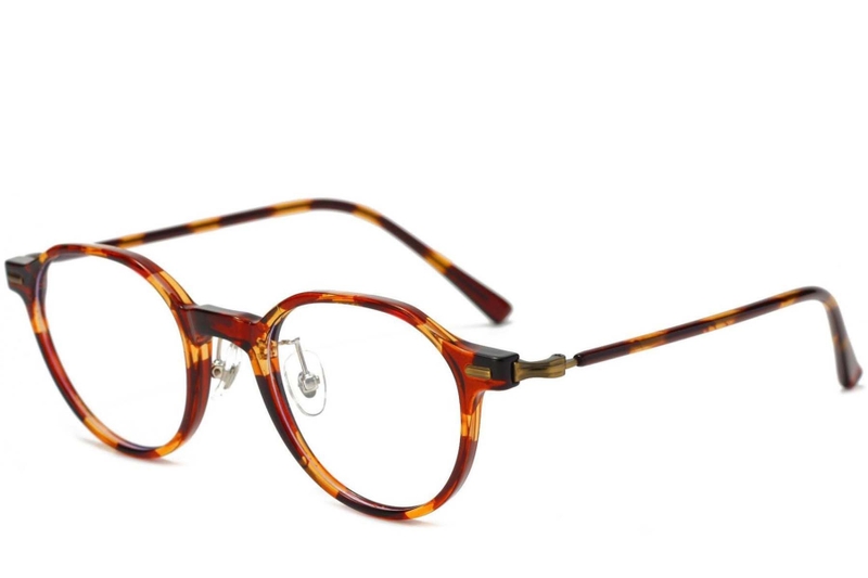 Oval Tortoiseshell TR90 Glasses #BS1025-0018