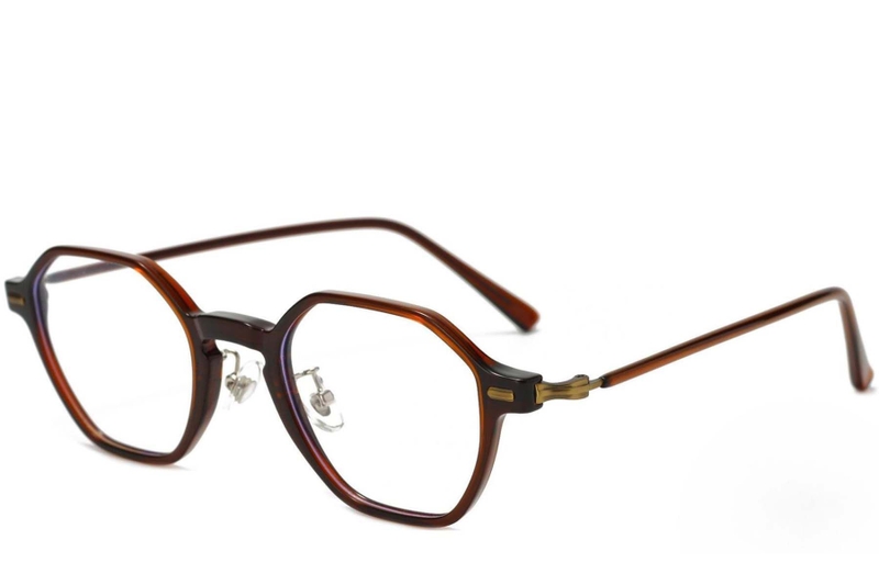 Geometric Brown TR90 Glasses #BS1025-0022