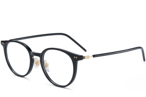 Ovale zwarte TR90 bril #BS1025-0031