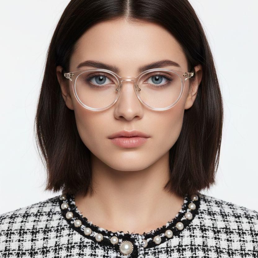 Oval Transparent TR90 Glasses #BS1025-0032