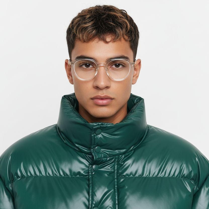 Lunettes ovales transparentes TR90 #BS1025-0038